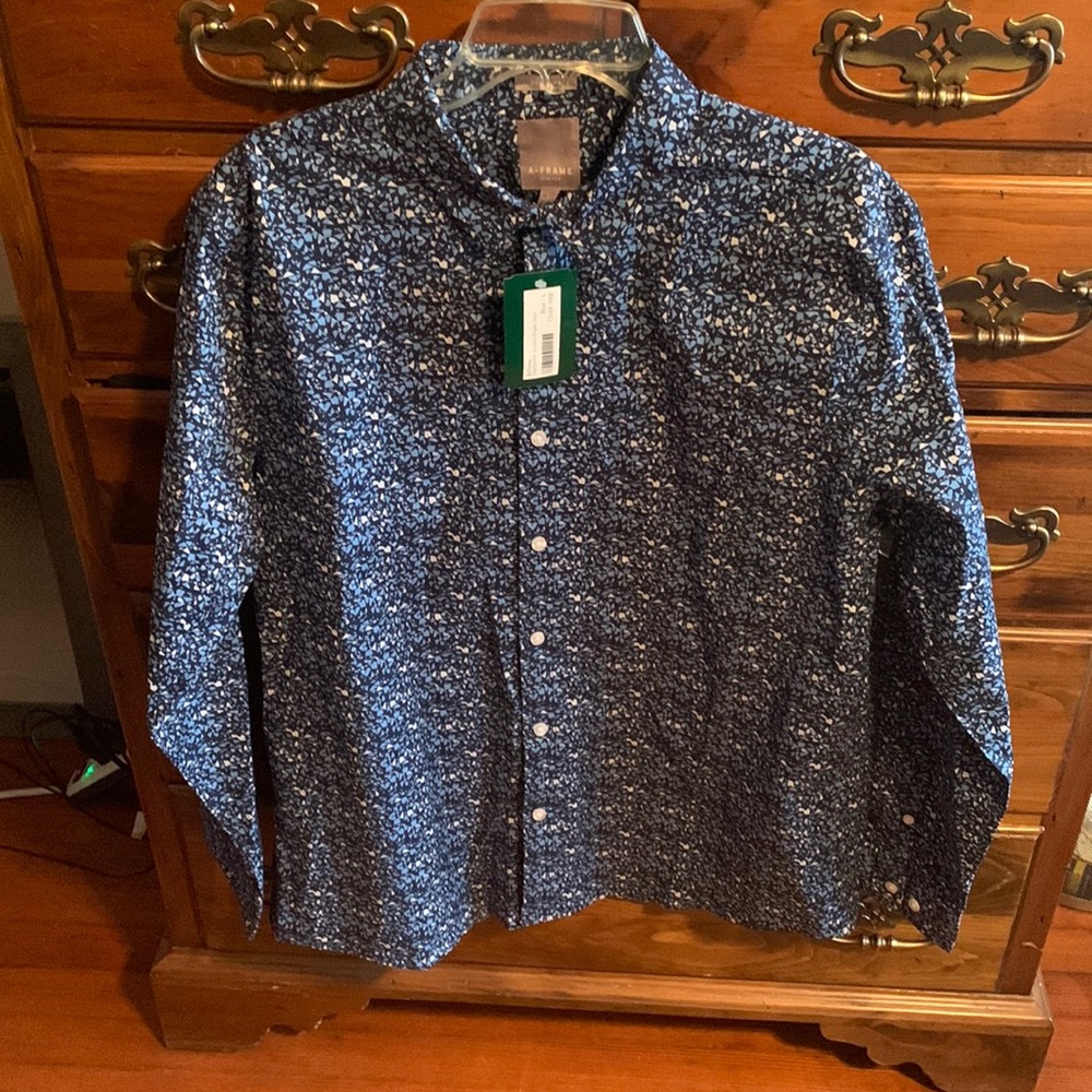 Men’s A-Frame brand long sleeve button down shirt (NWT)